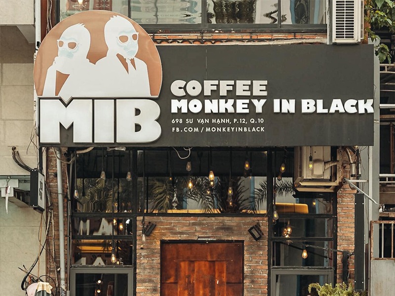 Monkey in Black Cafe