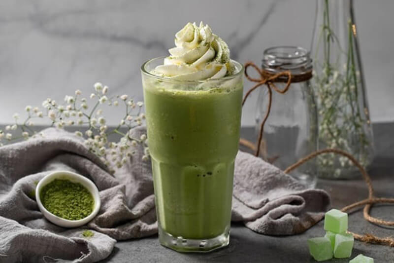 matcha bạc hà đá xay