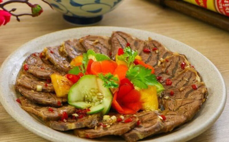 cách làm bắp bò ngâm xì dầu