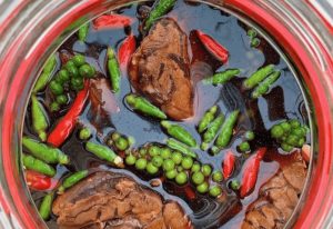 cách làm bắp bò ngâm xì dầu