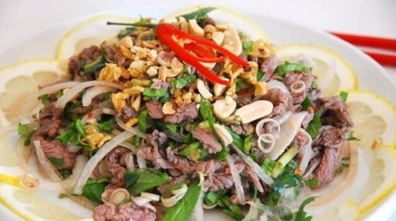 cách làm bò tái chanh