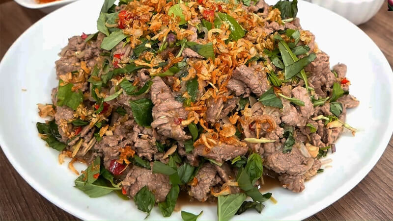 cách làm bò tái chanh