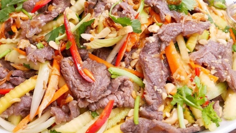 cách làm gỏi bò