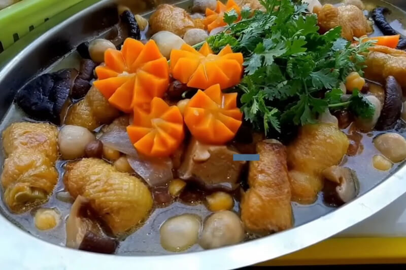 cách làm món gà nấu đậu trắng