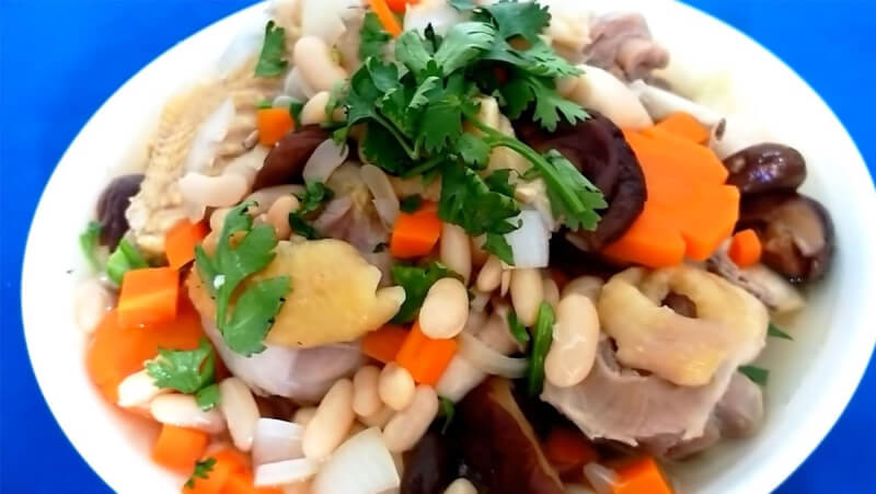 cách làm món gà nấu đậu trắng