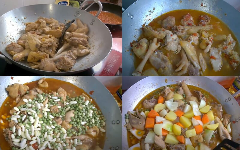 cách làm món gà nấu đậu trắng