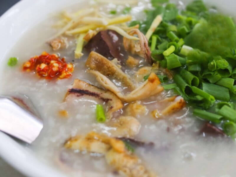 cách nấu món cháo khô mực