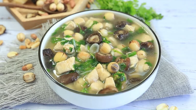 cách nấu món gà hầm hạt sen