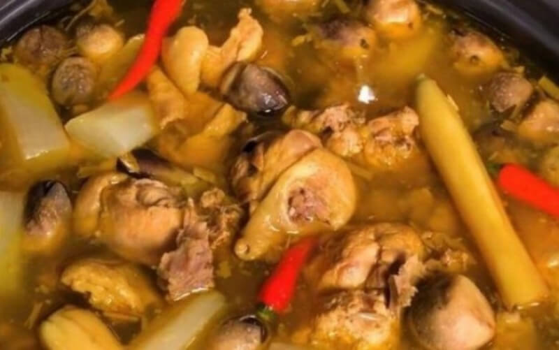 cách nấu món gà hầm sả