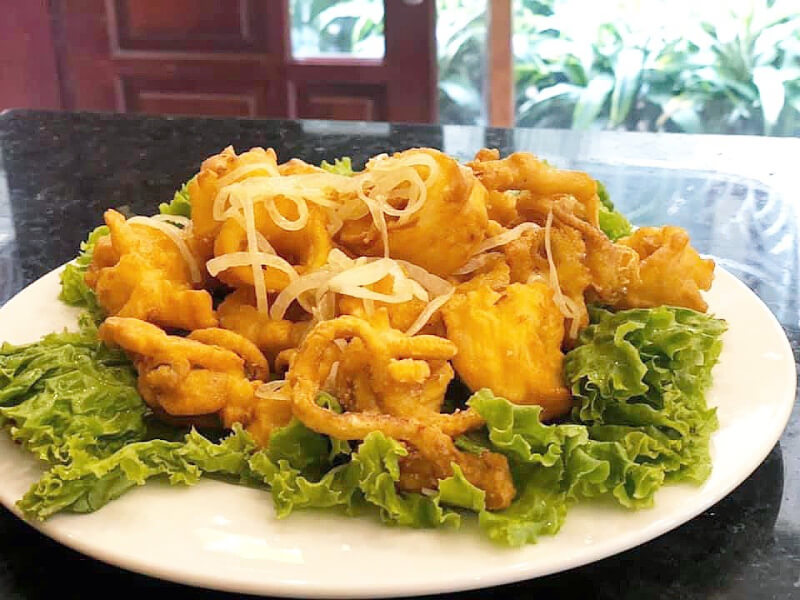 cách nấu món mực chiên bơ