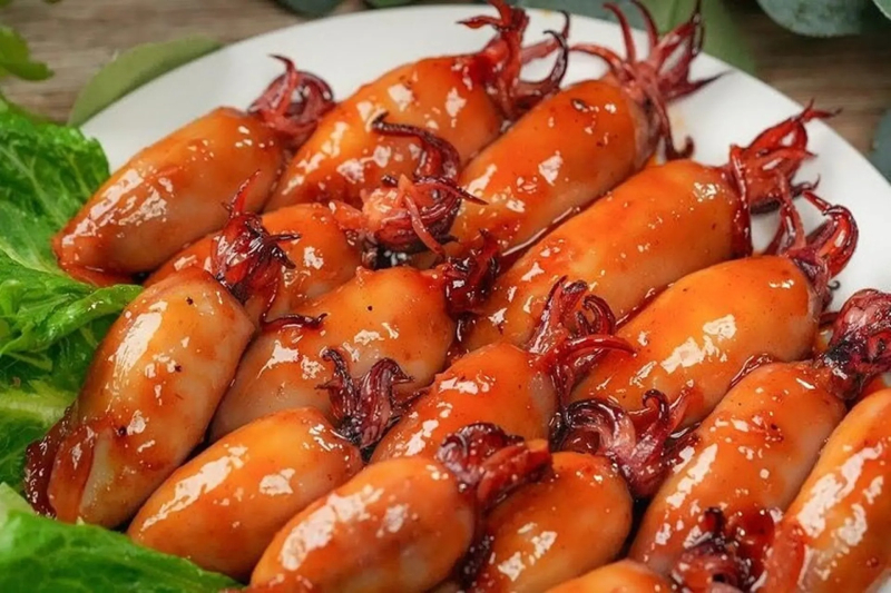cách nấu món mực nhồi thịt chiên