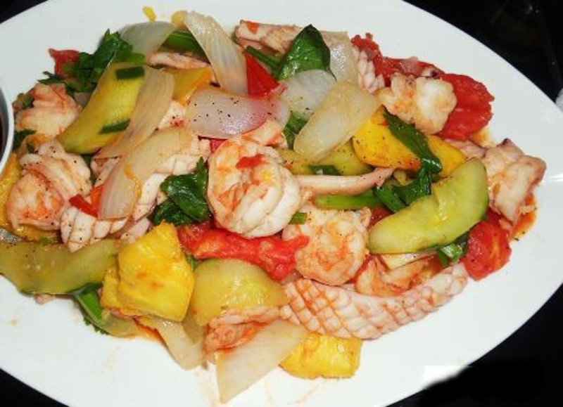cách nấu món mực xào chua ngọt