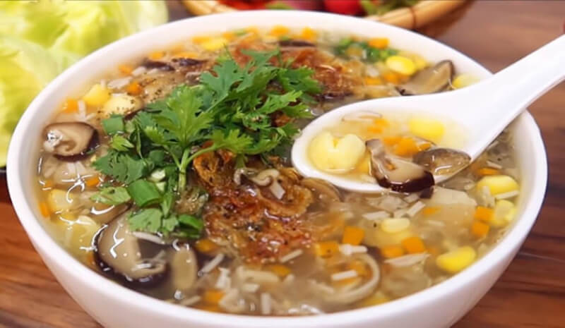 cách nấu món súp tôm gà
