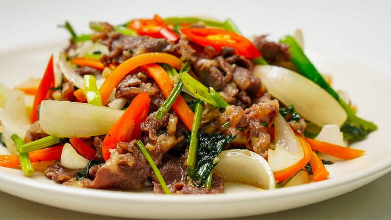 cách nấu món thịt bò xào hành tây