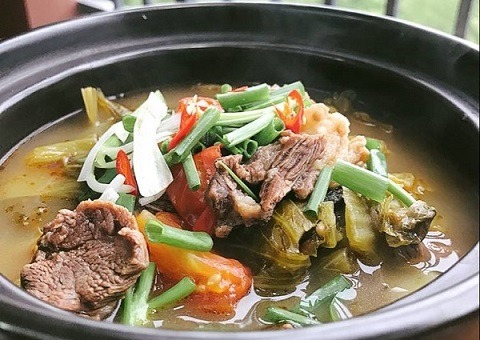 cách nấu món canh thịt bò dưa chua