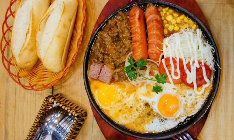 cách làm bánh mì chảo