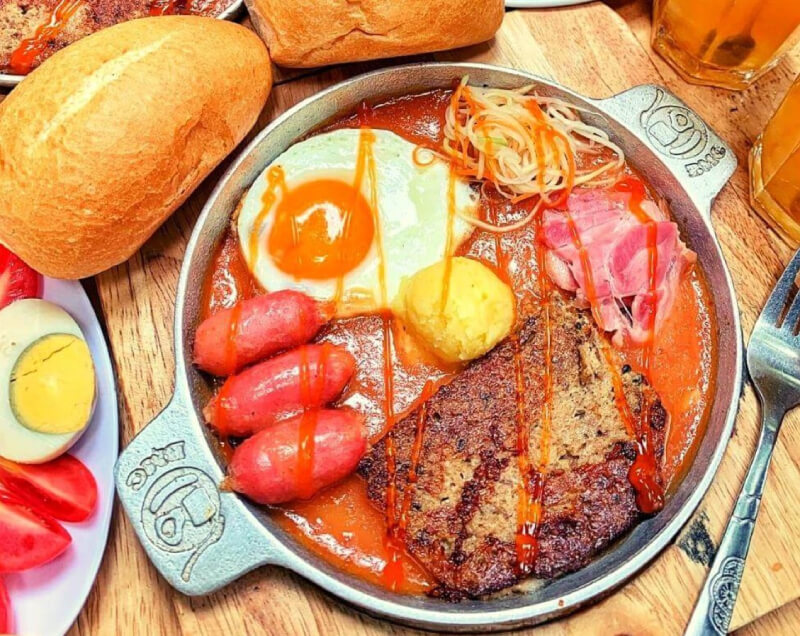 cách làm bánh mì chảo