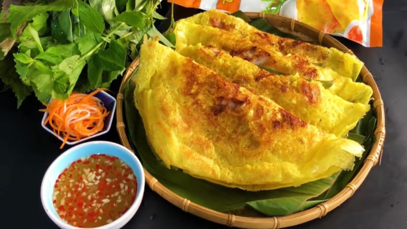 cách làm bánh xèo