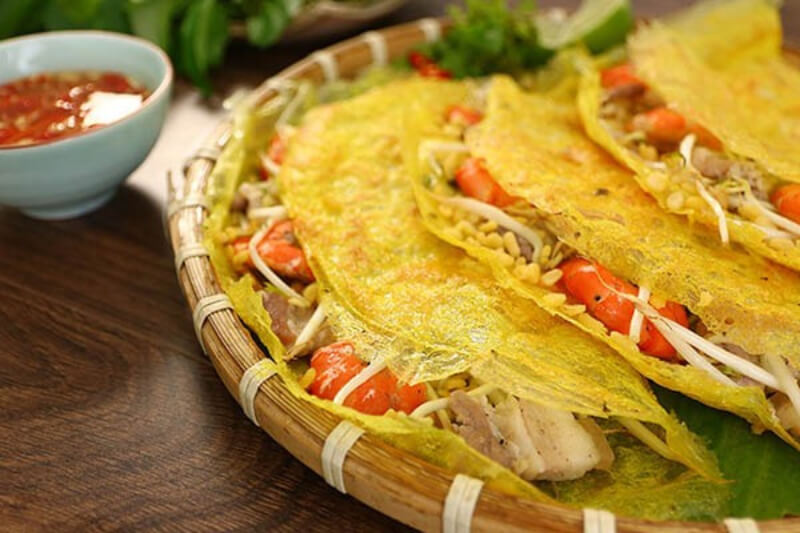 cách làm bánh xèo giòn