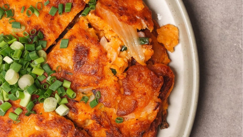 cách làm bánh kimchi