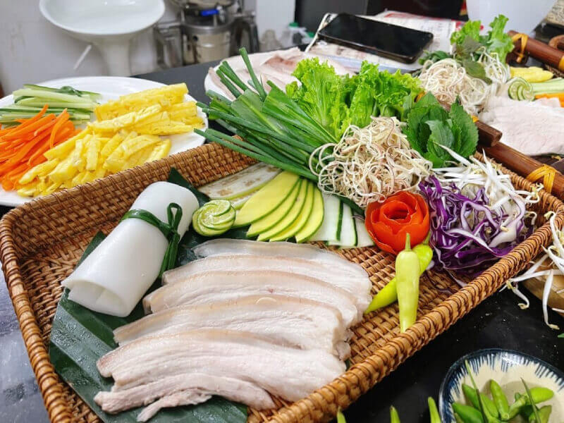 cách làm bánh tráng cuốn 