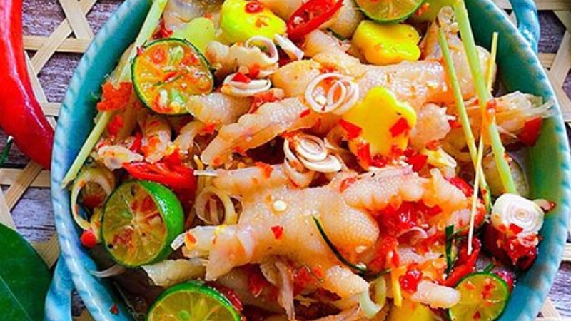 cách làm chân gà rút xương sốt thái chuẩn vị nhà