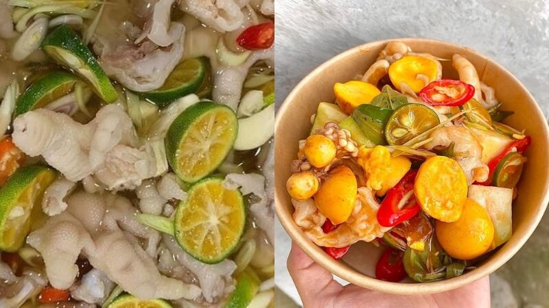 chân gà sả tắc cách làm