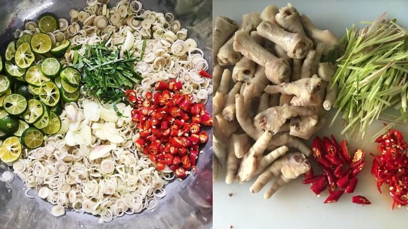 cách làm chân gà rút xương ngâm sả tắc