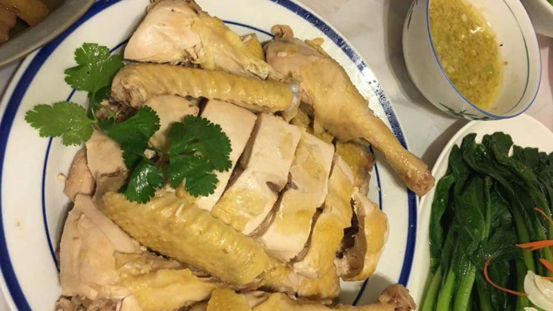 cách làm gà hấp muối