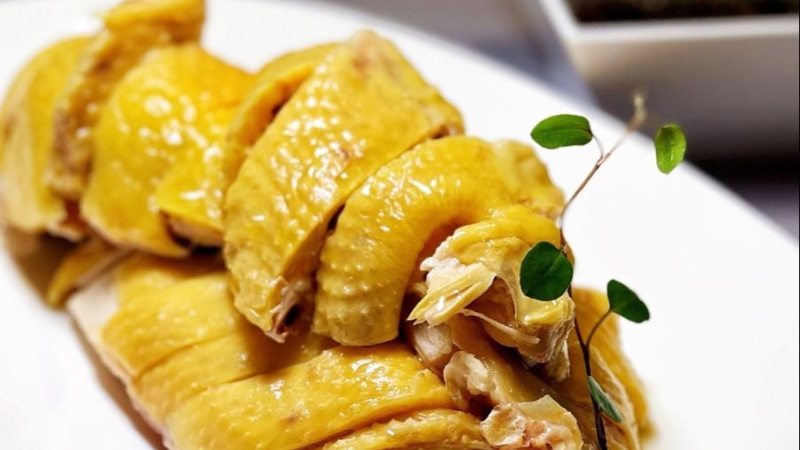 cách làm gà hấp muối