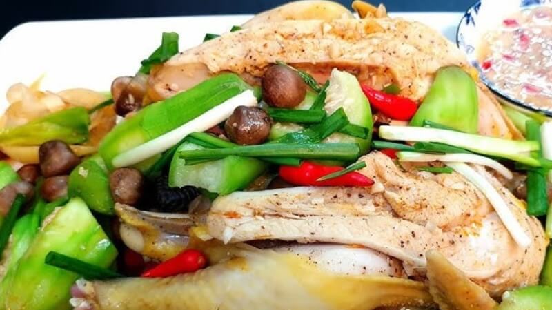 Gà hấp mướp – Cách Làm Gà Hấp Mướp ngon đúng điệu