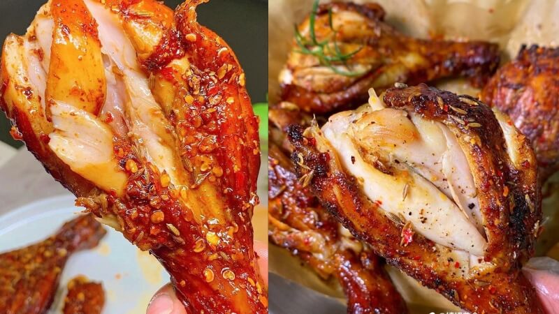 Cách làm gà nướng muối ớt nguyên con ngoài trời