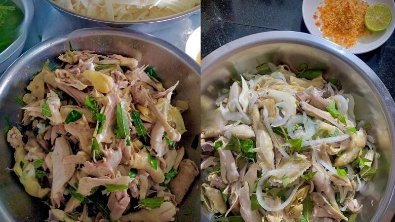 Hướng dẫn chi tiết cách làm gỏi gà rau răm hành tây chua ngọt