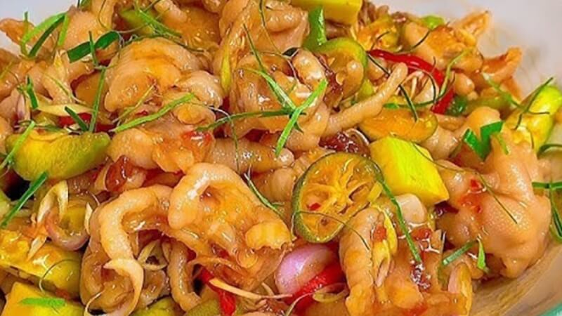 cách làm chân vịt sốt thái