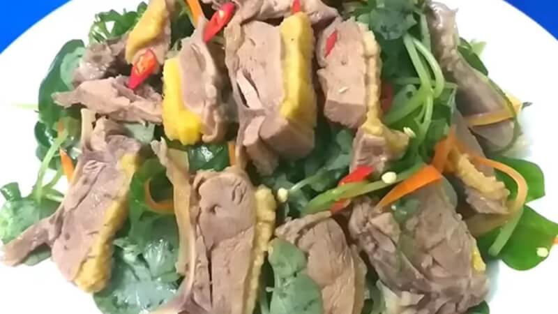 cách làm gỏi vịt rau càng cua