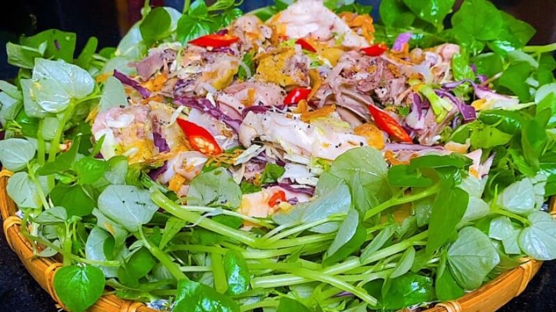 cách làm gỏi vịt rau càng cua