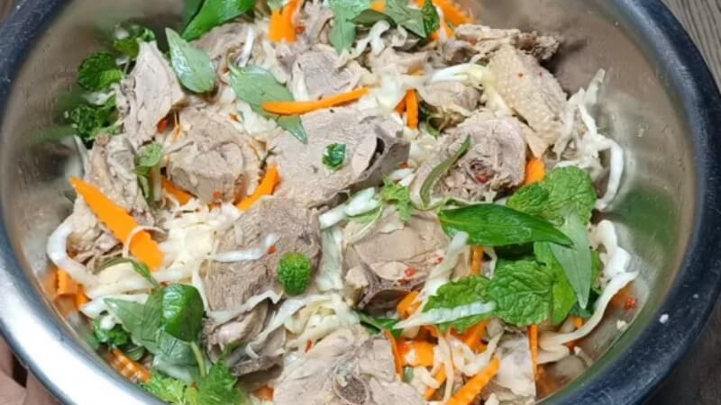 cách làm gỏi vịt rau răm