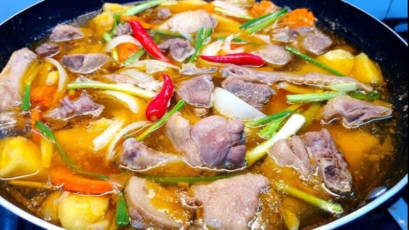 cách làm lẩu vịt thập cẩm