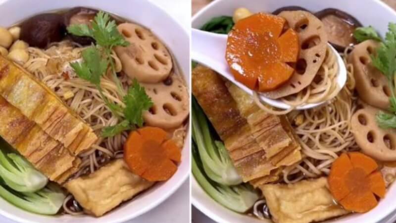 cách làm mì vịt tiềm chay