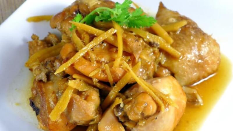cách làm vịt kho gừng