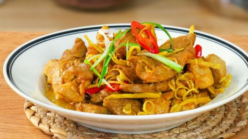 cách làm vịt kho gừng