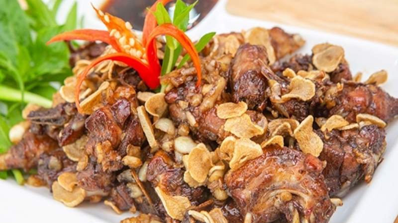 cách làm vịt cháy tỏi