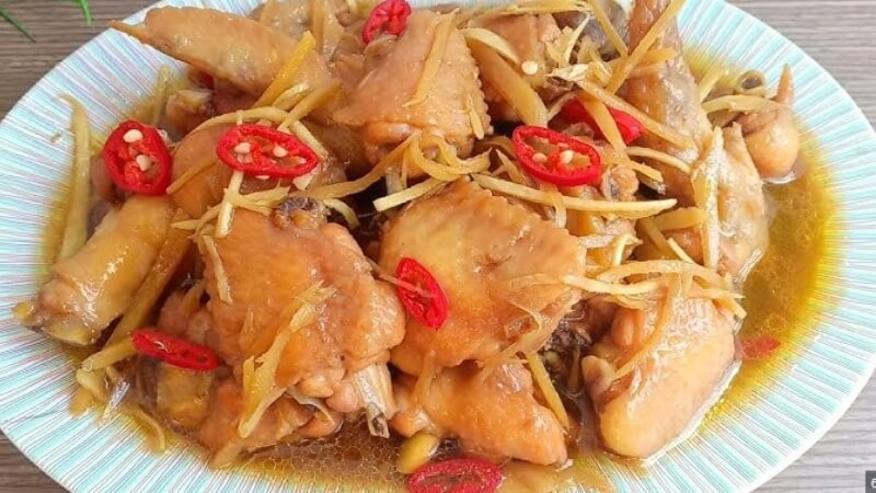 cách làm vịt kho gừng