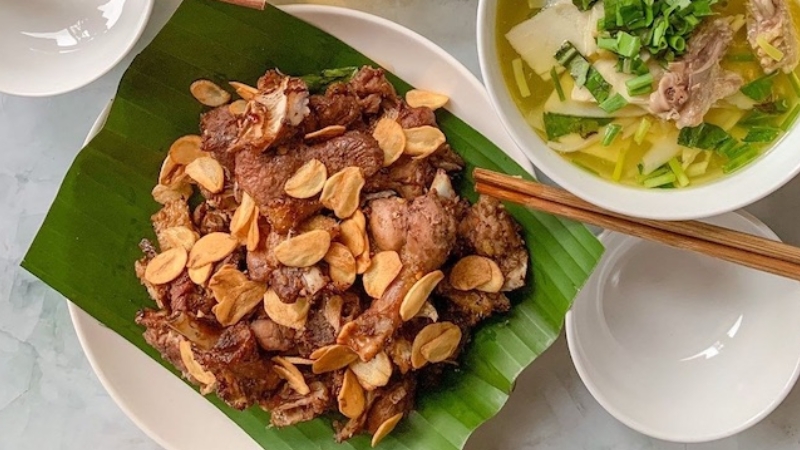 cách làm vịt cháy tỏi