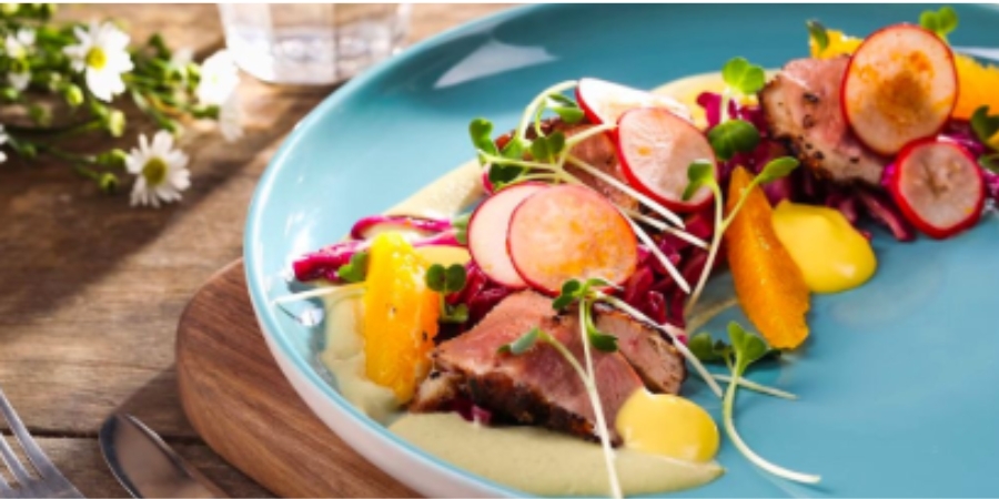 cách làm salad lườn ngỗng hun khói