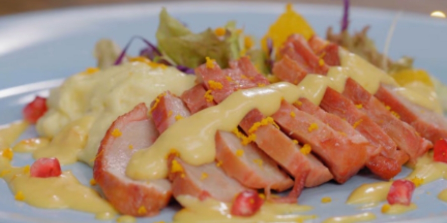 cách làm salad lườn ngỗng hun khói