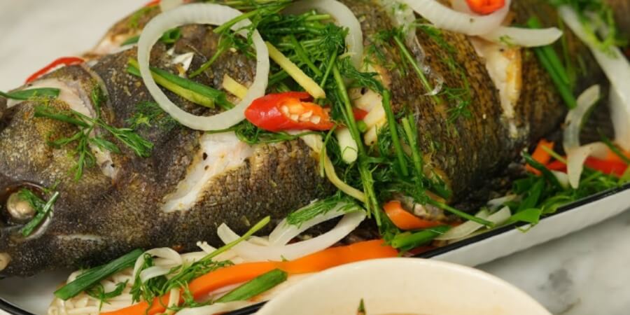 cách làm cá mú hấp xì dầu