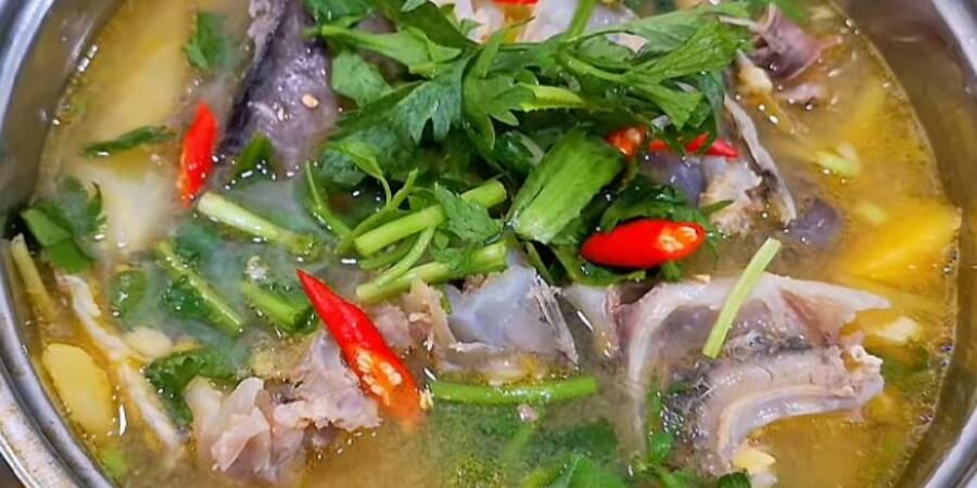 cách làm lẩu cá tầm