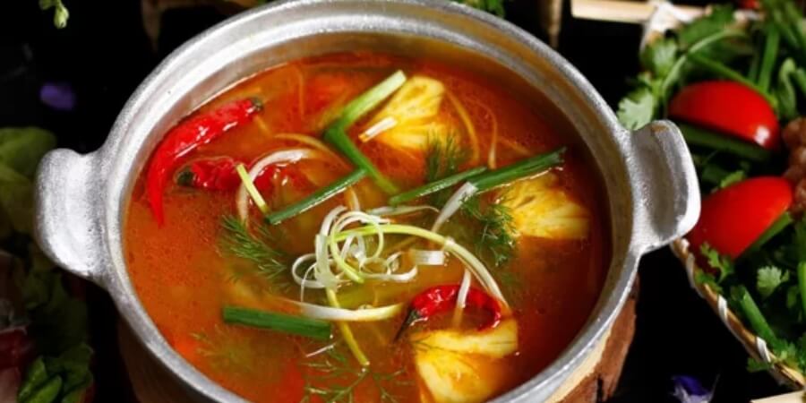 cách làm lẩu cá tầm